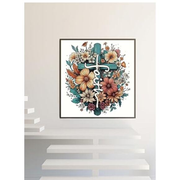 Diamond Painting Kit Full Round Drill Diamond Dot Gem Art Kit 13.78x13.78 Inch - Picture 2 of 7